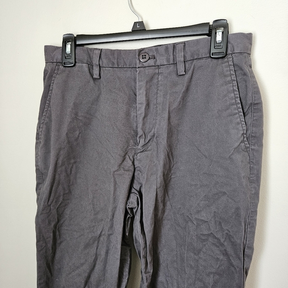 Kirkland Signature Pants Chino Dark Gray Neutral Business Casual Cotton Classic - Picture 2 of 10